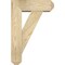 Ekena Millwork Traditional Craftsman Rough Sawn Bracket w/ Offset Brace, Douglas Fir, 6"W x 16"D x 24"H BKT0604X16X24TRA04RDF - alternate 3